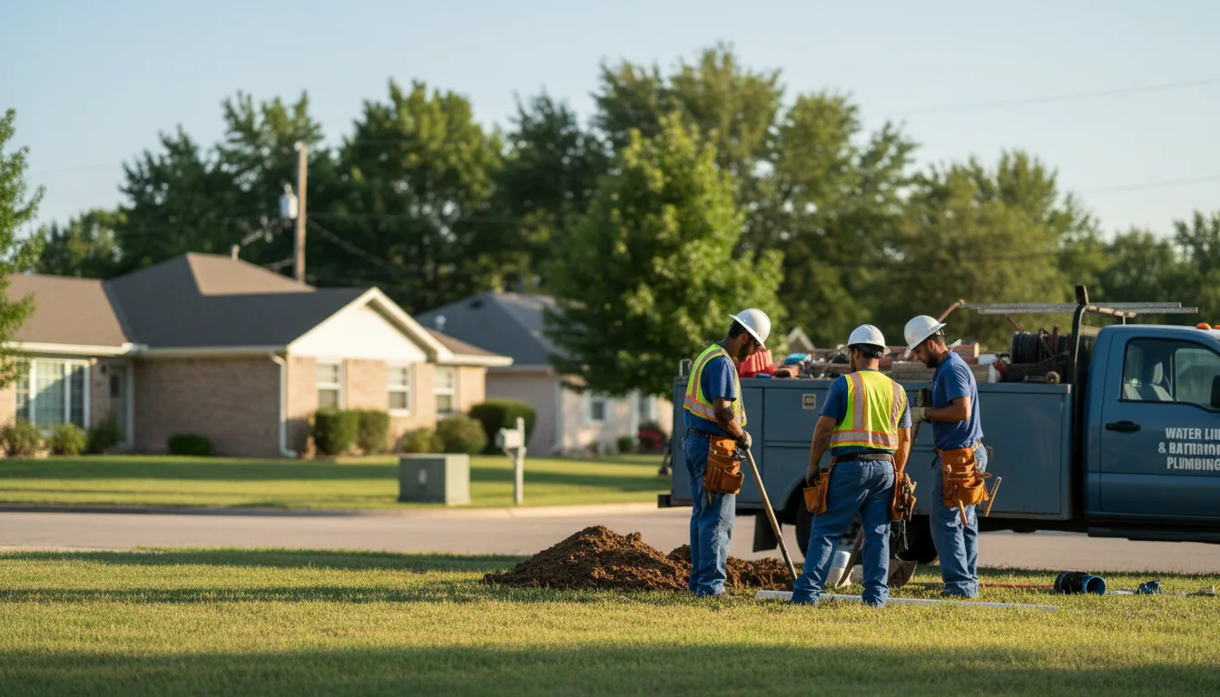 Residential water line and bathroom plumbing service in Bell City, MO